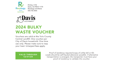 Davis Bulky Waste Voucher 2024 Image