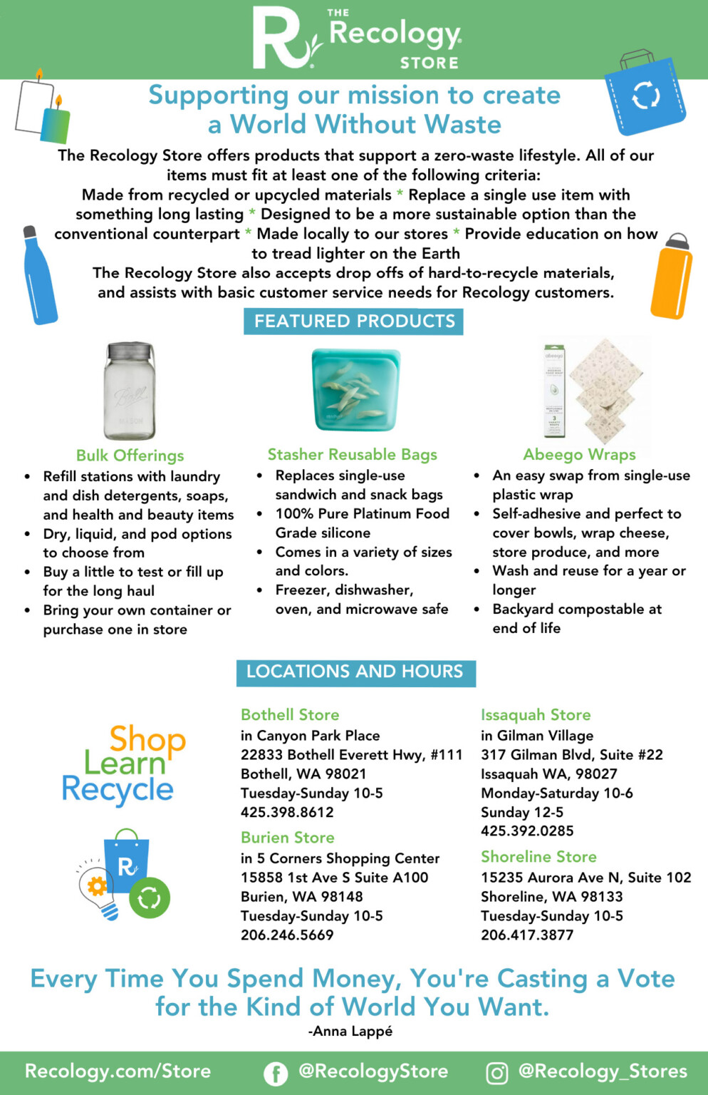 Sustainable Retail Store & Recycling Dropoff - Recology King County
